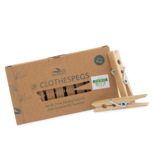 Go Bamboo Clothes Pegs 20pk