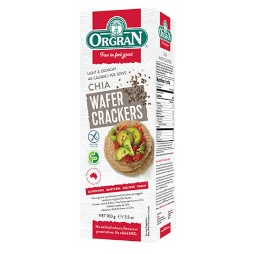 Orgran Chia Wafer Crackers 100g