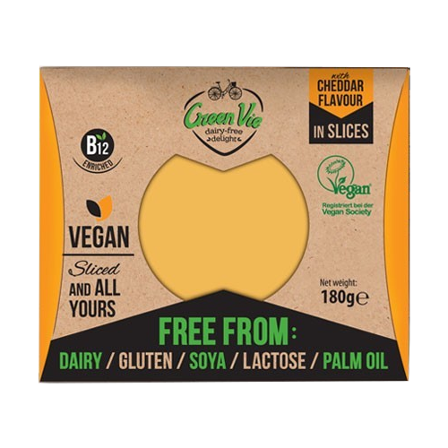 Green Vie Cheddar Style Slices 180g