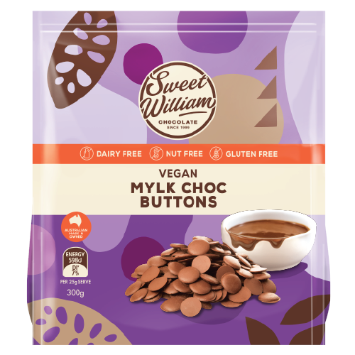 Sweet William Mylk Choc Baking Buttons 300g