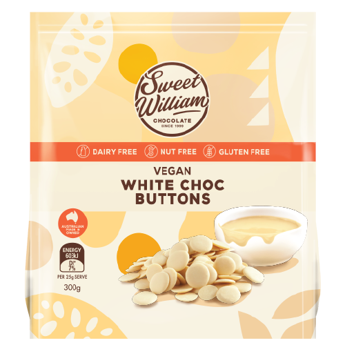 Sweet William White Choc Baking Buttons 300g