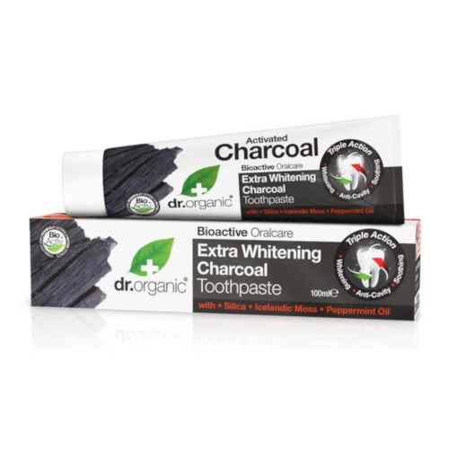 Dr Organic Extra Whitening Charcoal Toothpaste 100ml