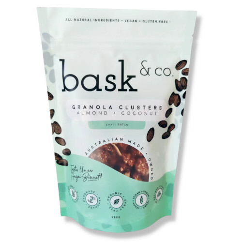 Bask and Co Granola Clusters Almond Coconut 250g