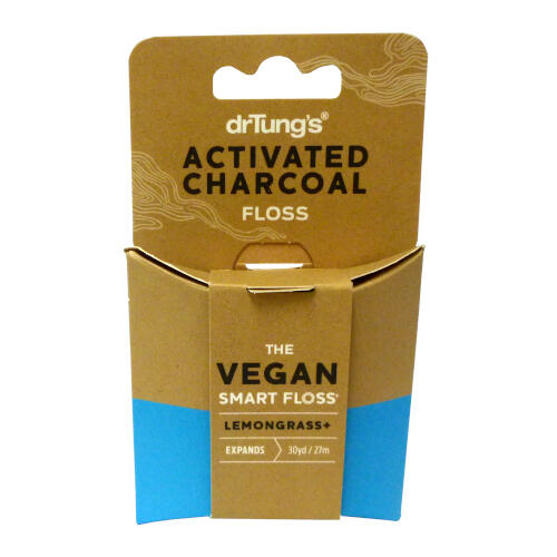 Dr Tungs Activated Charcoal Lemongrass Floss 27m