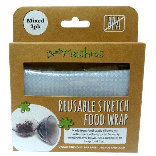 Little Mashies Reusable Silicone Food Wrap Mixed 3pk