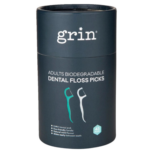 Grin Biodegradable Dental Floss Picks 45pk