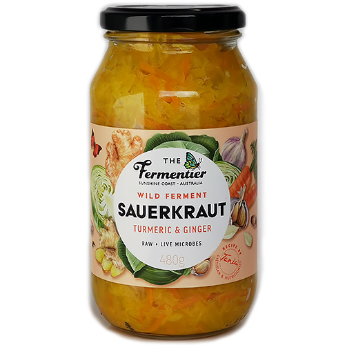 The Fermentier Turmeric & Ginger Sauerkraut 480g