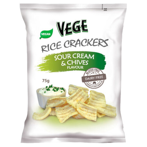 Vege Rice Crackers Sour Cream & Chives 75g