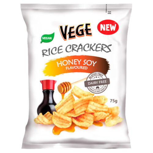Vege Rice Crackers Honey Soy 75g