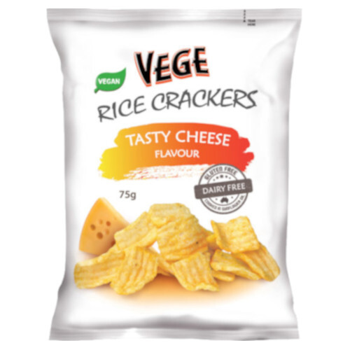 Vege Rice Crackers Tasty Cheese 75g