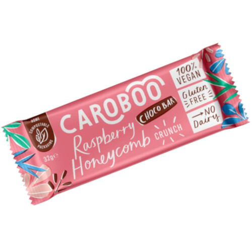 Caraboo Raspberry & Honeycomb Crunch Choco Bar 32g