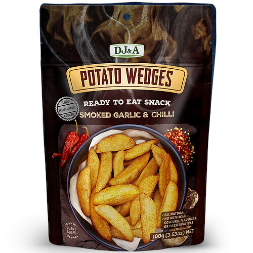 DJ&A Potato Wedges Smoked Garlic and Chilli 100g