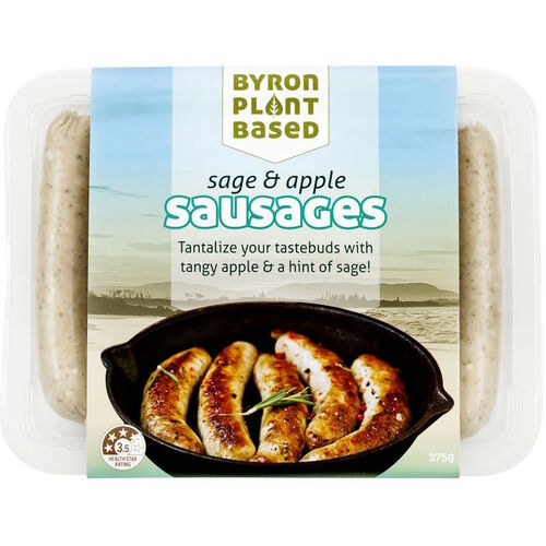 Byron Plant Based Sage and Apple Sausages 375g
