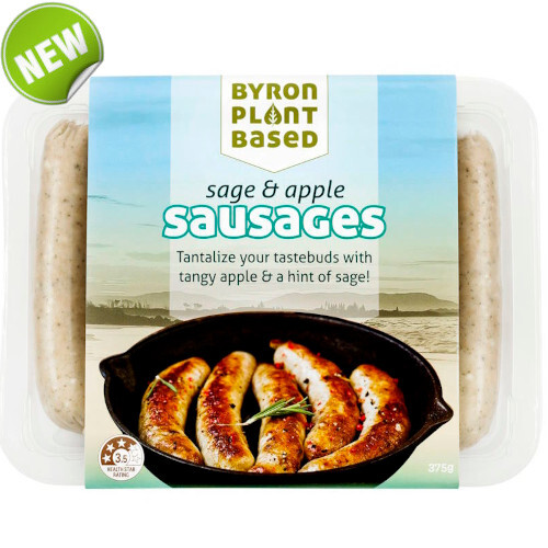 Byron Plant Based Sage and Apple Sausages 375g