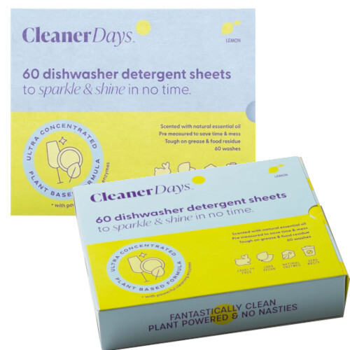 Cleaner Days Lemon Dishwasher Detergent Sheets 60pk